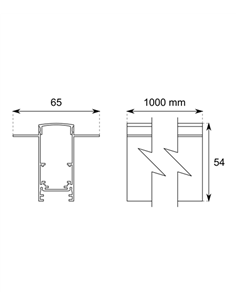 Carril magnético para empotrar Rec - Conalux 2