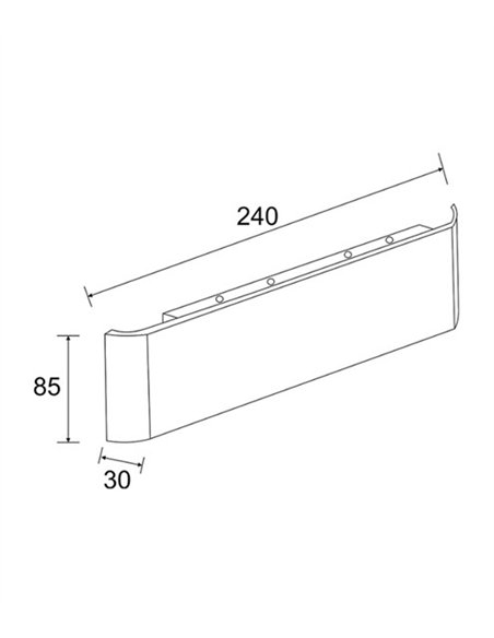 Aplique de pared Lino - Conalux - Bañador de pared con luz superior e inferior Aplique de pared Lino - Conalux - Bañador de pared con luz superior e inferior
