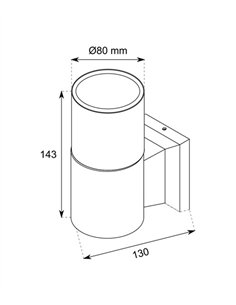 Aplique de pared 905 - Conalux - Lámpara de exterior tubular 2