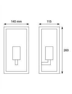 Aplique de pared exterior Candela - Conalux - Lámpara farol en antracita, IP44 2