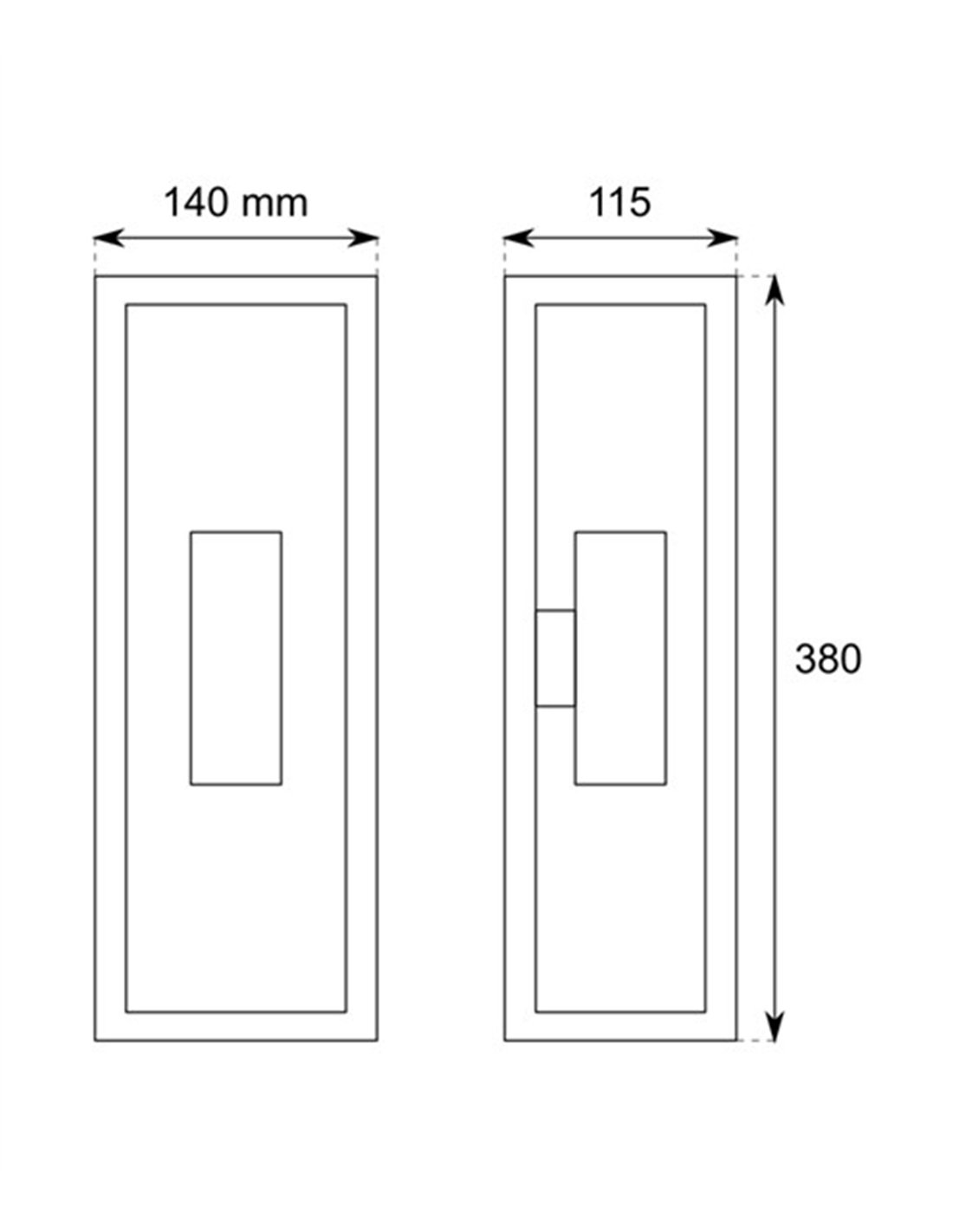Aplique de pared de exterior Candela - Conalux - Farol de pared con 2 luces Aplique de pared de exterior Candela - Conalux - Farol de pared con 2 luces