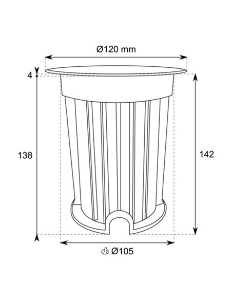 Foco empotrable para suelo Cracov - Conalux - Lámpara de exterior de acero inoxidable, IP67