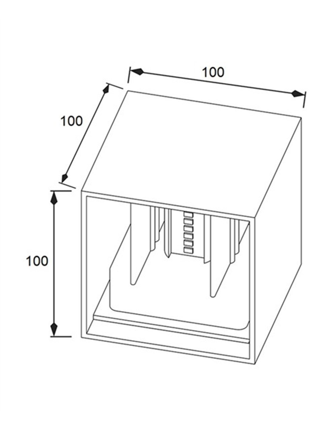 Aplique de exterior Cube - Conalux - Lámpara de pared cúbica Aplique de exterior Cube - Conalux - Lámpara de pared cúbica