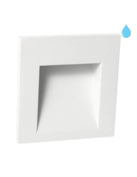 Foco empotrable de exterior Krok - Conalux - Lámpara cuadrada para iluminar escaleras Foco empotrable de exterior Krok - Conalux - Lámpara cuadrada para iluminar escaleras