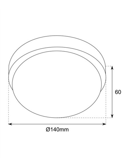 Lámpara de techo/pared PLS5303 - Conalux - Lámpara de exterior redonda, IP65 Lámpara de techo/pared PLS5303 - Conalux - Lámpara de exterior redonda, IP65