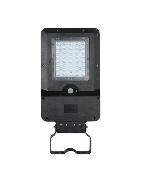 Iluminación vial solar V-Solar - Conalux - Lámpara con sensor de movimiento, acabado negro Iluminación vial solar V-Solar - Conalux - Lámpara con sensor de movimiento, acabado negro