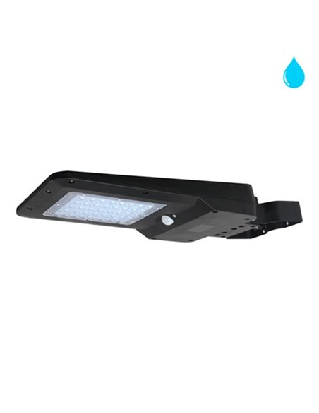 Iluminación vial solar V-Solar - Conalux - Lámpara con sensor de movimiento, acabado negro Iluminación vial solar V-Solar - Conalux - Lámpara con sensor de movimiento, acabado negro