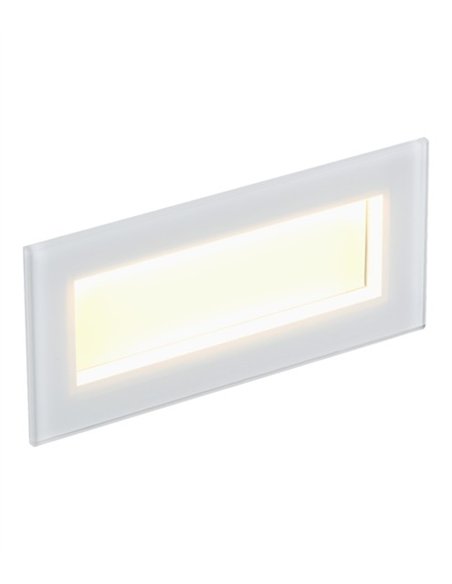 Lámpara empotrable de exterior Step - Conalux - Diseño blanco para iluminar escalones, 2 tamaños Lámpara empotrable de exterior Step - Conalux - Diseño blanco para iluminar escalones, 2 tamaños
