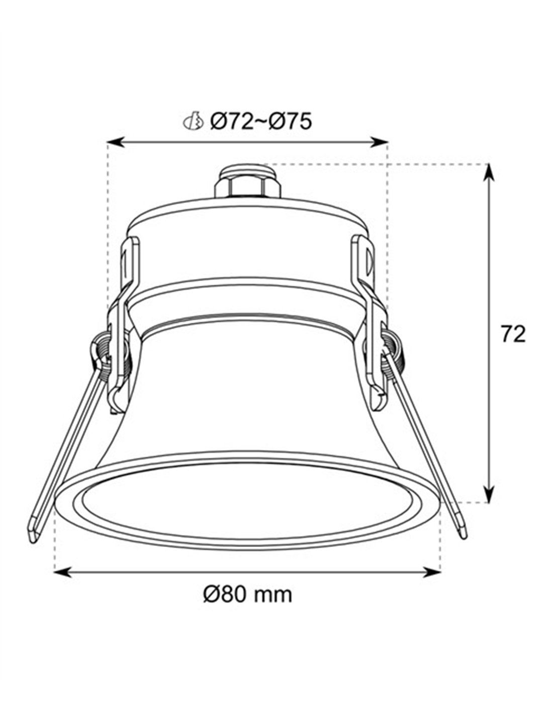 Downlight empotrable Taurus - Conalux - Lámpara de techo apta para exterior, IP54 Downlight empotrable Taurus - Conalux - Lámpara de techo apta para exterior, IP54