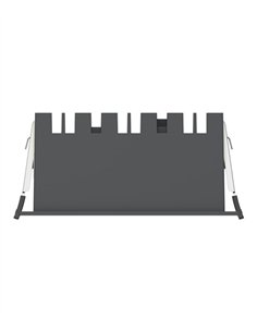 Lámpara empotrable de techo Hera Q1 - Conalux - Diseño cuadrado negro, 4 focos