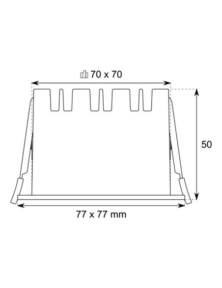 Lámpara empotrable de techo Hera Q1 - Conalux - Diseño cuadrado negro, 4 focos Lámpara empotrable de techo Hera Q1 - Conalux - Diseño cuadrado negro, 4 focos