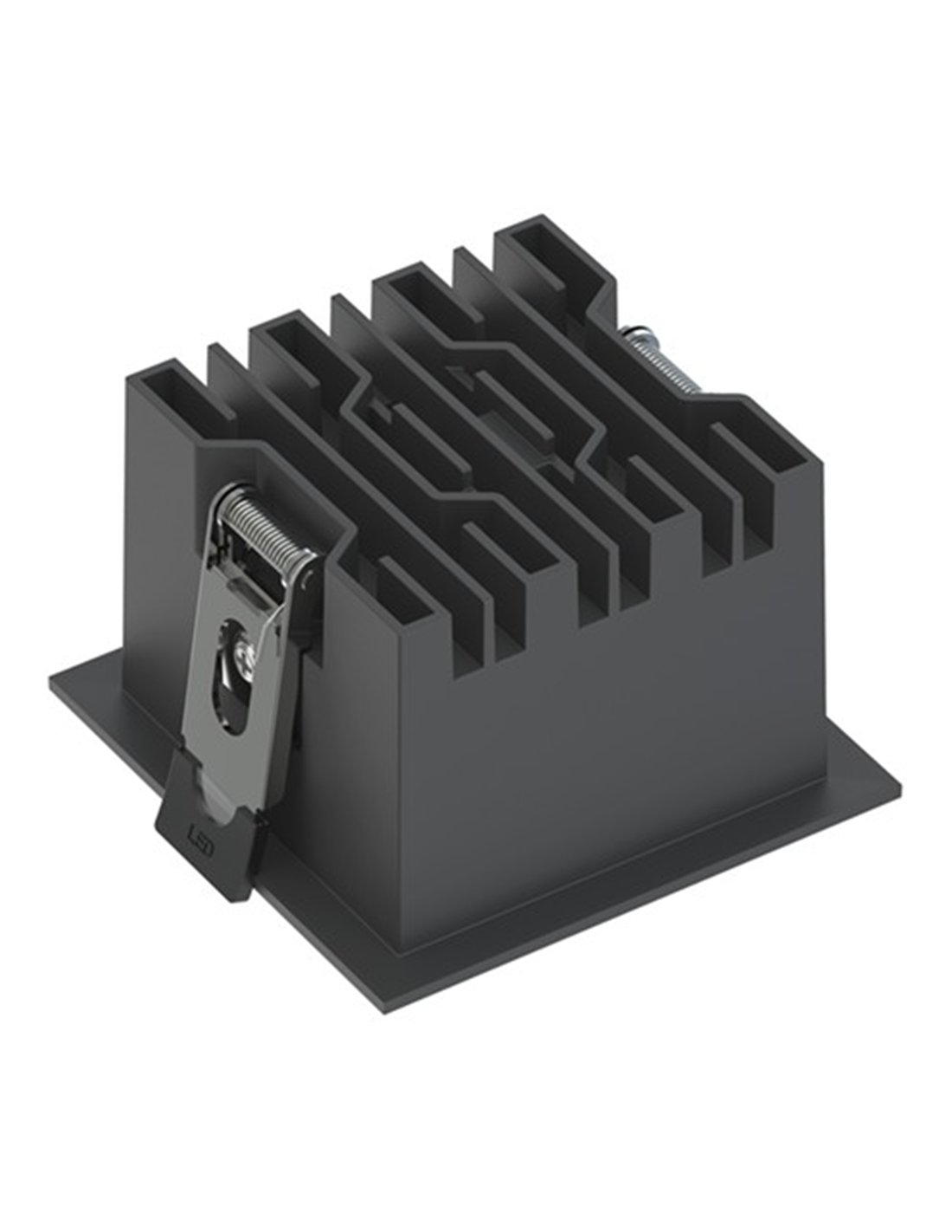 Lámpara empotrable de techo Hera Q1 - Conalux - Diseño cuadrado negro, 4 focos Lámpara empotrable de techo Hera Q1 - Conalux - Diseño cuadrado negro, 4 focos
