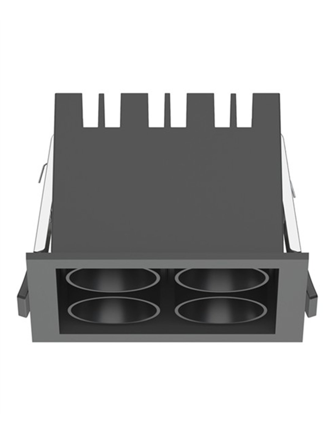 Lámpara empotrable de techo Hera Q1 - Conalux - Diseño cuadrado negro, 4 focos Lámpara empotrable de techo Hera Q1 - Conalux - Diseño cuadrado negro, 4 focos