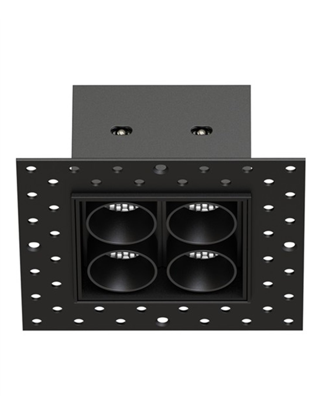 Lámpara empotrable Hera QEP - Conalux - Diseño cuadrado negro con 4 focos Lámpara empotrable Hera QEP - Conalux - Diseño cuadrado negro con 4 focos