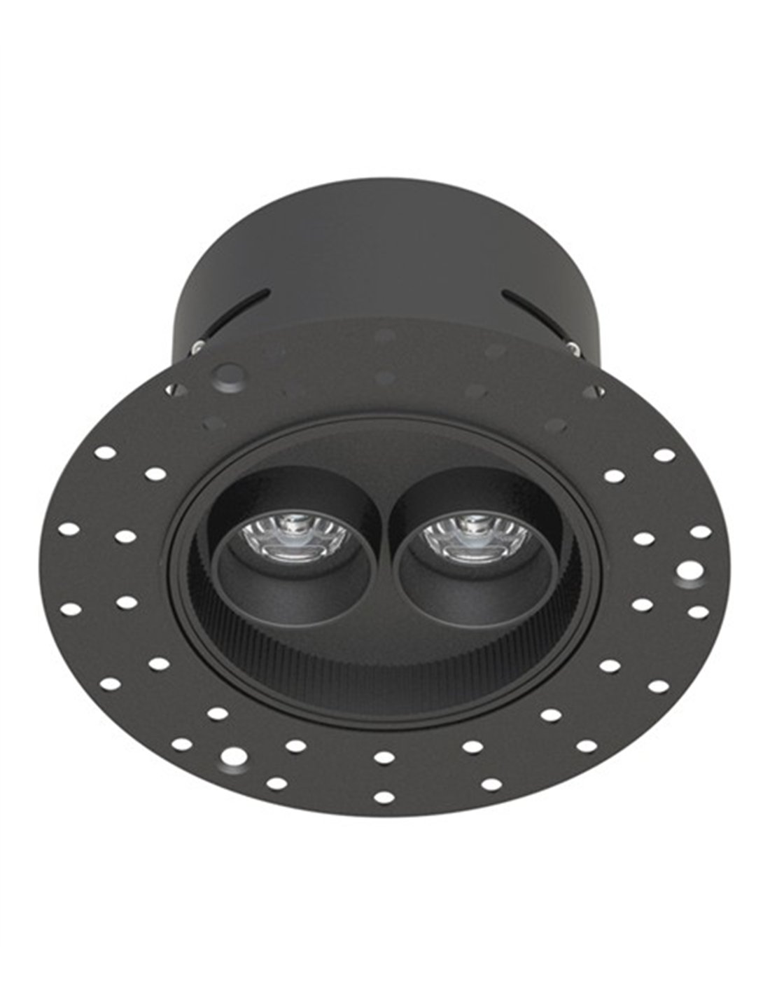 Lámpara empotrable Hera REP 12W - Conalux - Lámpara redonda negra, 2 focos Lámpara empotrable Hera REP 12W - Conalux - Lámpara redonda negra, 2 focos