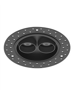 Lámpara empotrable Hera REP 12W - Conalux - Lámpara redonda negra, 2 focos 2