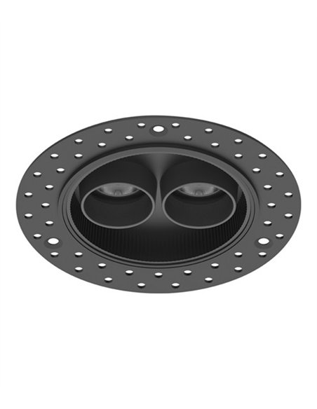 Lámpara empotrable Hera REP 12W - Conalux - Lámpara redonda negra, 2 focos Lámpara empotrable Hera REP 12W - Conalux - Lámpara redonda negra, 2 focos