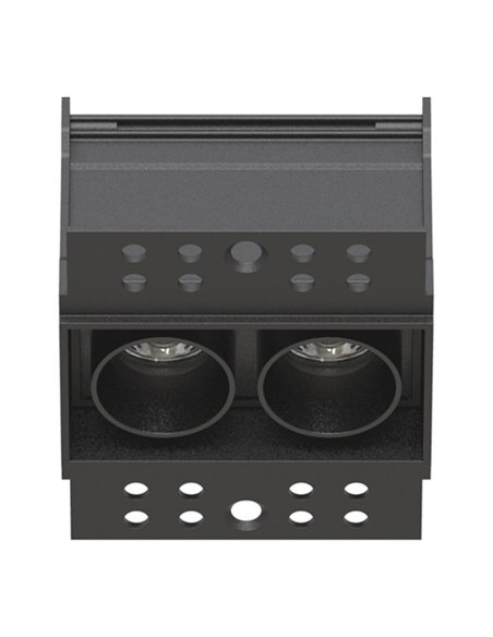 Lámpara empotrable Hera SP 19 - Conalux - Diseño rectangular negro, 2/4/6/9 focos Lámpara empotrable Hera SP 19 - Conalux - Diseño rectangular negro, 2/4/6/9 focos