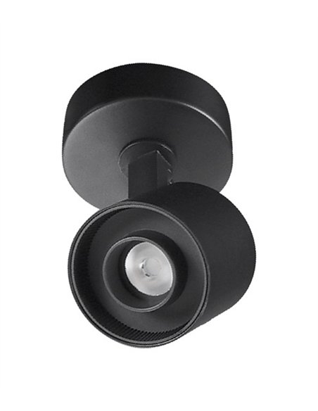 Proyector de techo de superficie Hera FS - Conalux - Lámpara orientable negra LED