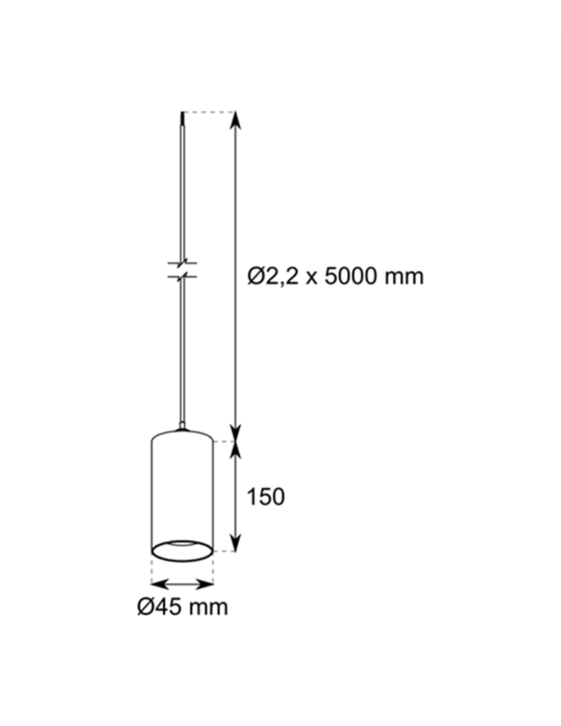 Lámpara colgante Spinne Tube 7W - Conalux - Lámpara tubular LED Lámpara colgante Spinne Tube 7W - Conalux - Lámpara tubular LED