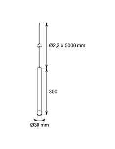 Foco colgante Spinne Tube F - Conalux - Lámpara tubular alargada, LED 2