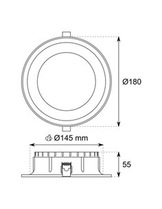 Foco de techo empotrable 3035 - Conalux - Downlight redondo basculante, Ø 18 cm 2