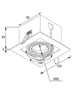 Foco de techo empotrable 3008 - Conalux - Foco tipo cardán, orientable 2