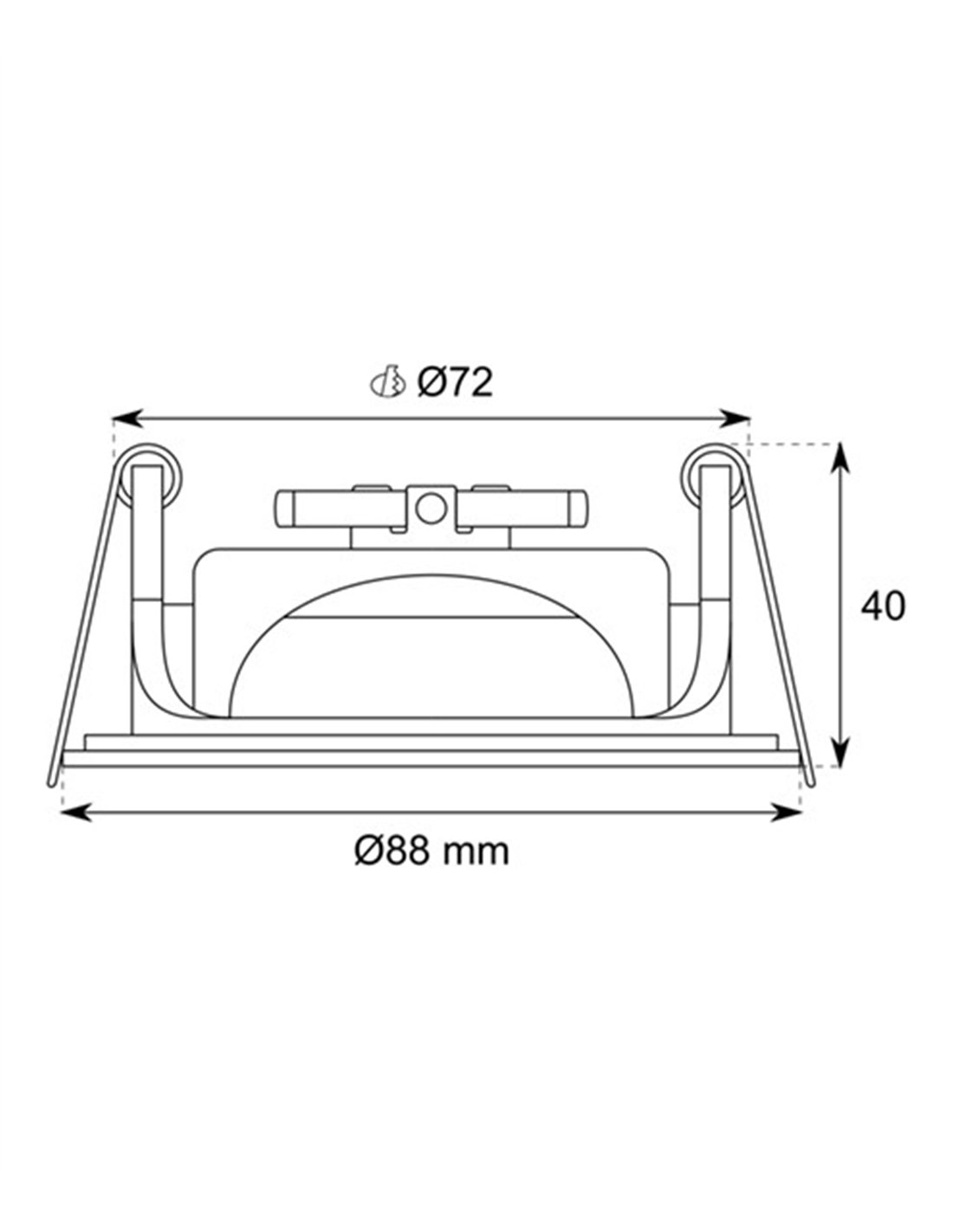 Lámpara de techo empotrable 4137 - Conalux - Downlight redondo. Ø 8.8 cm Lámpara de techo empotrable 4137 - Conalux - Downlight redondo. Ø 8.8 cm