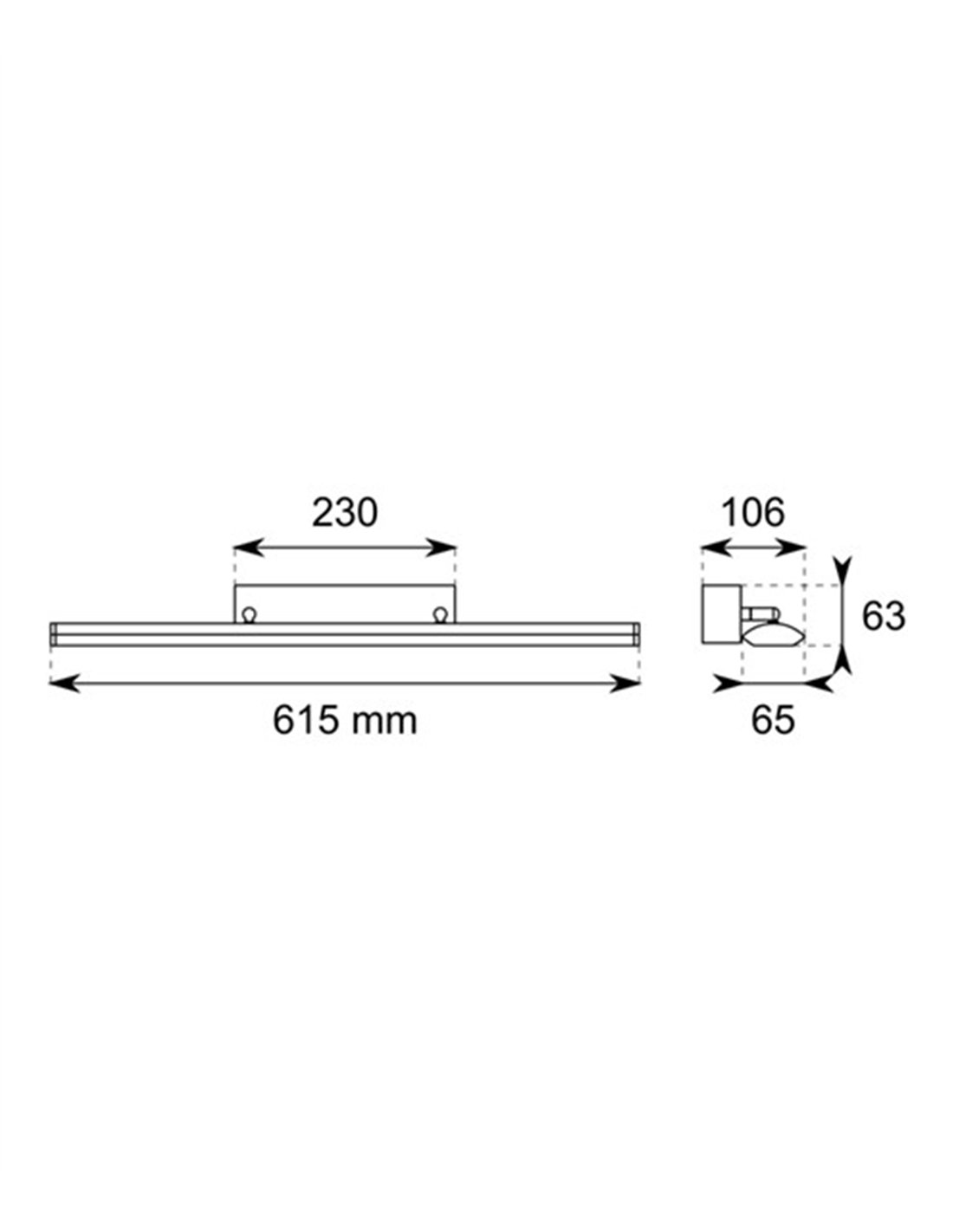Aplique de pared Atila - Conalux - Lámpara para espejos de baño, IP44 Aplique de pared Atila - Conalux - Lámpara para espejos de baño, IP44