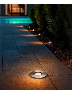 Foco empotrable de suelo Lugo - Conalux - Lámpara de exterior redonda