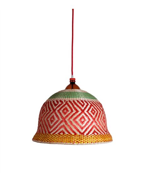 Lámpara colgante Eperara-Siapidara Single XL-A - PET Lamp - Lámpara boho chic artesanal
