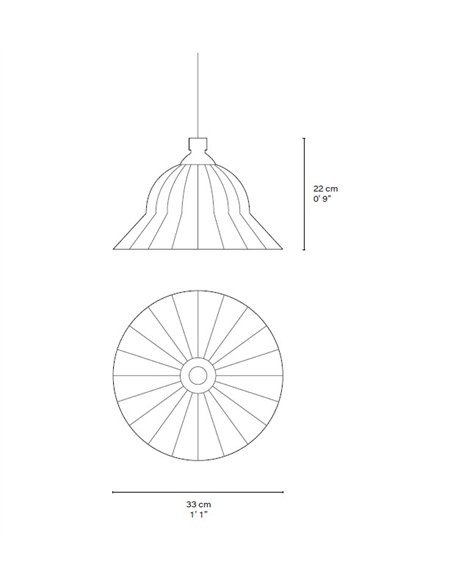 Lámpara colgante Eperara-Siapidara Single L-A - PET Lamp - Lámpara decorativa y artesanal