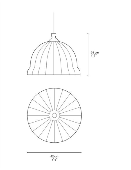 Lámpara colgante Eperara-Siapidara Single XL-A - PET Lamp - Lámpara boho chic artesanal