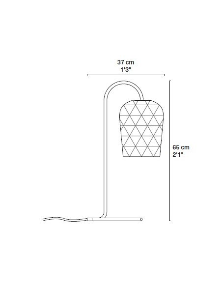 Lámpara de mesa Pikul - PET Lamp - Pantalla colgante de fibra natural de bambú