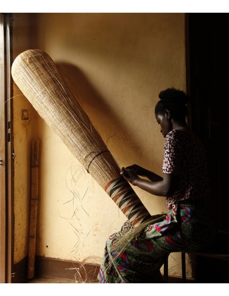 Lámpara colgante Ibisi Medium - PET Lamp - Pantalla de fibras naturales de bambú, artesanal