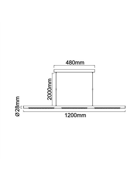 Lámpara colgante Meca - Mantra - Lámpara lineal LED