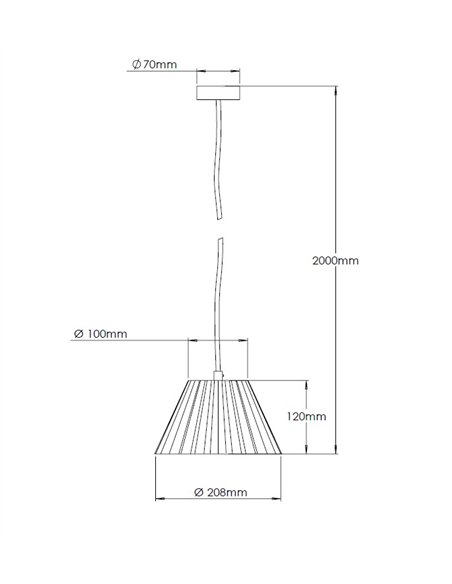 Lámpara colgante Pika - Pedret Lighting - Lámpara sostenible de bioplástico impreso 3D