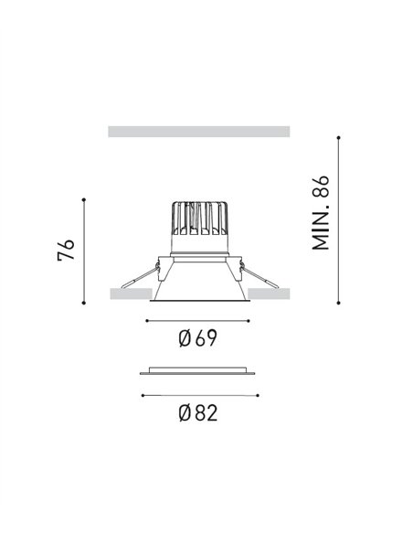 Empotrable de techo Swap - Arkoslight - Foco redondo LED