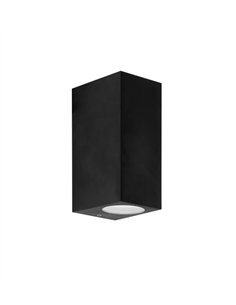 Aplique de pared de exterior Kubo – FORLIGHT – Lámpara en 2 tamaños, Acabado negro, GU10 IP44, Apto para ambientes salinos 2