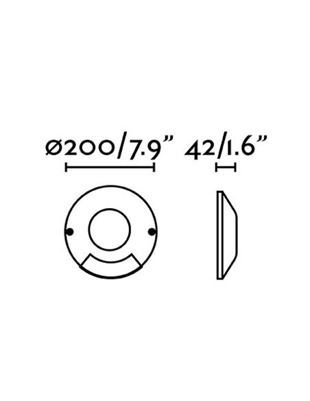 Lámpara de suelo de exterior Loth - Faro - Lámpara de aluminio negro, Ø 20 cm