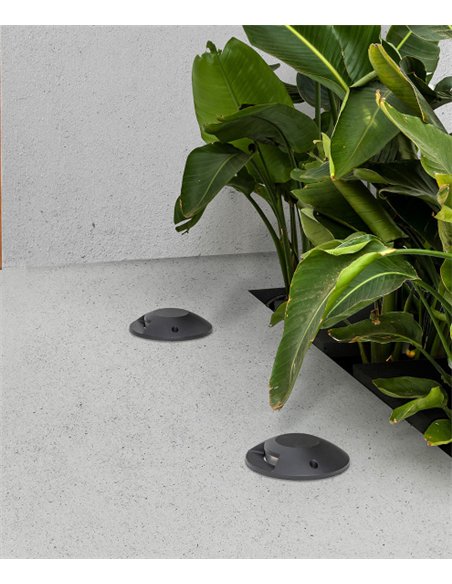 Lámpara de suelo de exterior Loth - Faro - Lámpara de aluminio negro, Ø 20 cm