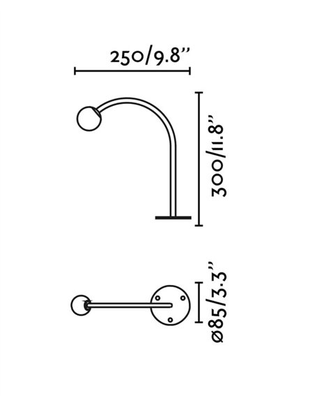 Baliza de exterior Cuca - Faro - Lámpara minimalista con pantalla esférica