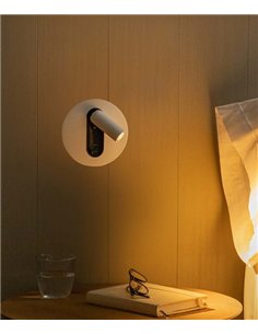 Aplique de pared Timit - Faro - Foco orientable LED con USB