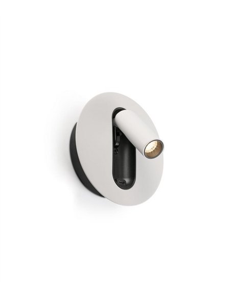 Aplique de pared Timit - Faro - Foco orientable LED con USB
