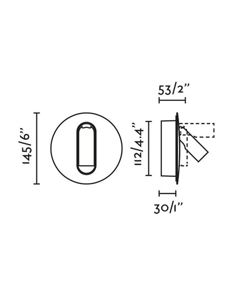 Aplique de pared Timit - Faro - Lámpara de lectura orientable
