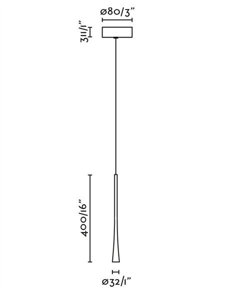 Lámpara colgante Diana - Faro - Lámpara minimalista, luz directa