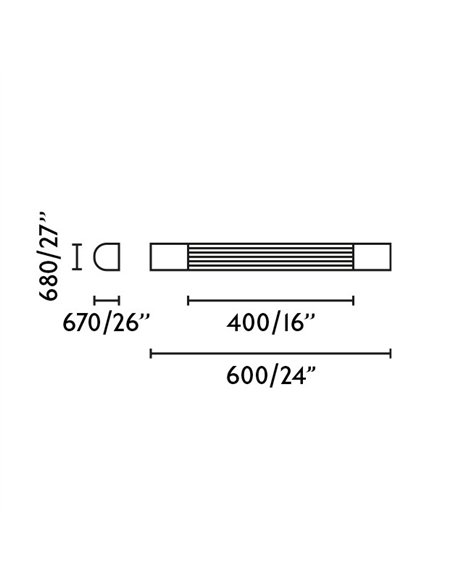 Aplique de pared Kiva - Faro - Lámpara para iluminar espejo de baño