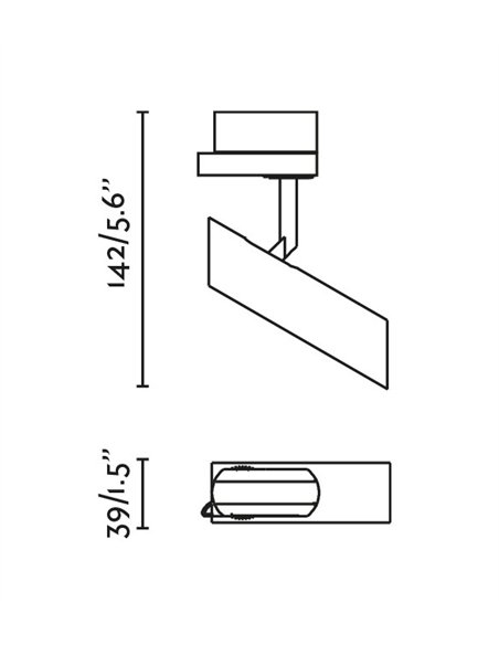 Proyector de carril trifásico Leo - Faro - Foco orientable LED
