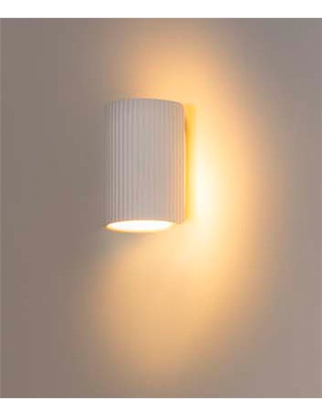 Aplique de pared Trama - Faro - Lámpara de yeso, luz unidireccional o bidireccional