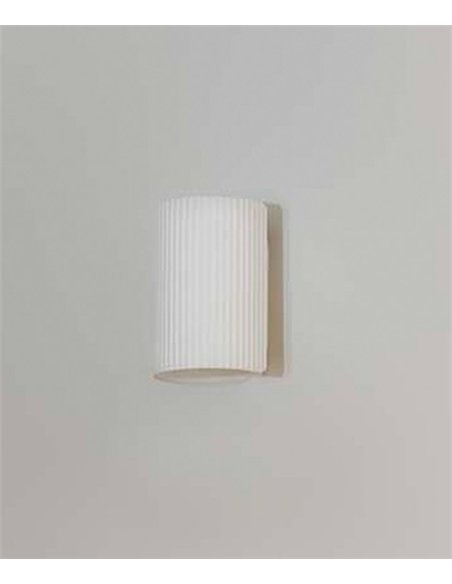 Aplique de pared Trama - Faro - Lámpara de yeso, luz unidireccional o bidireccional